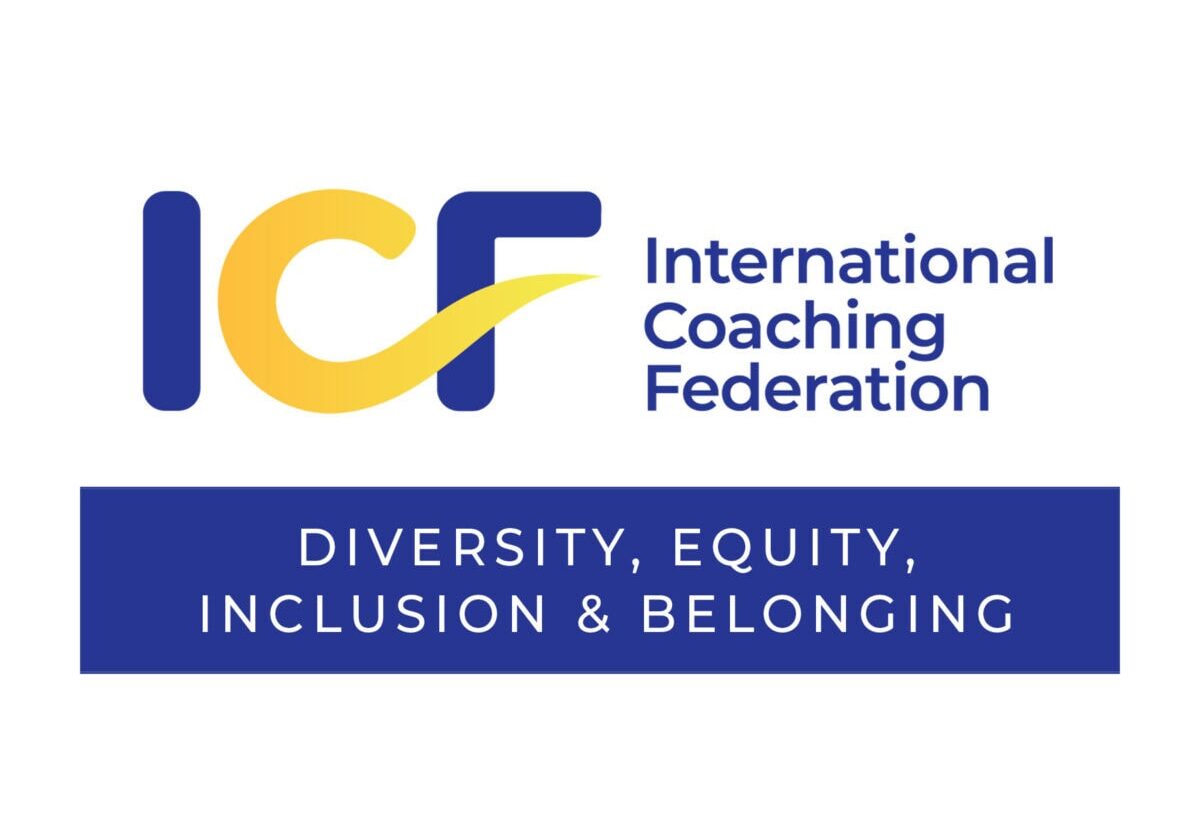 ICF DEIB logo promoting diversity, equity, inclusion, and belonging in coaching.