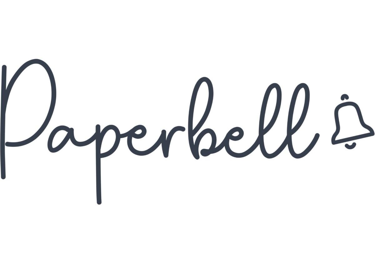 Paperbell single color horizontal logo.