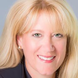 Renee Robertson PCC headshot photo, blond woman smiling