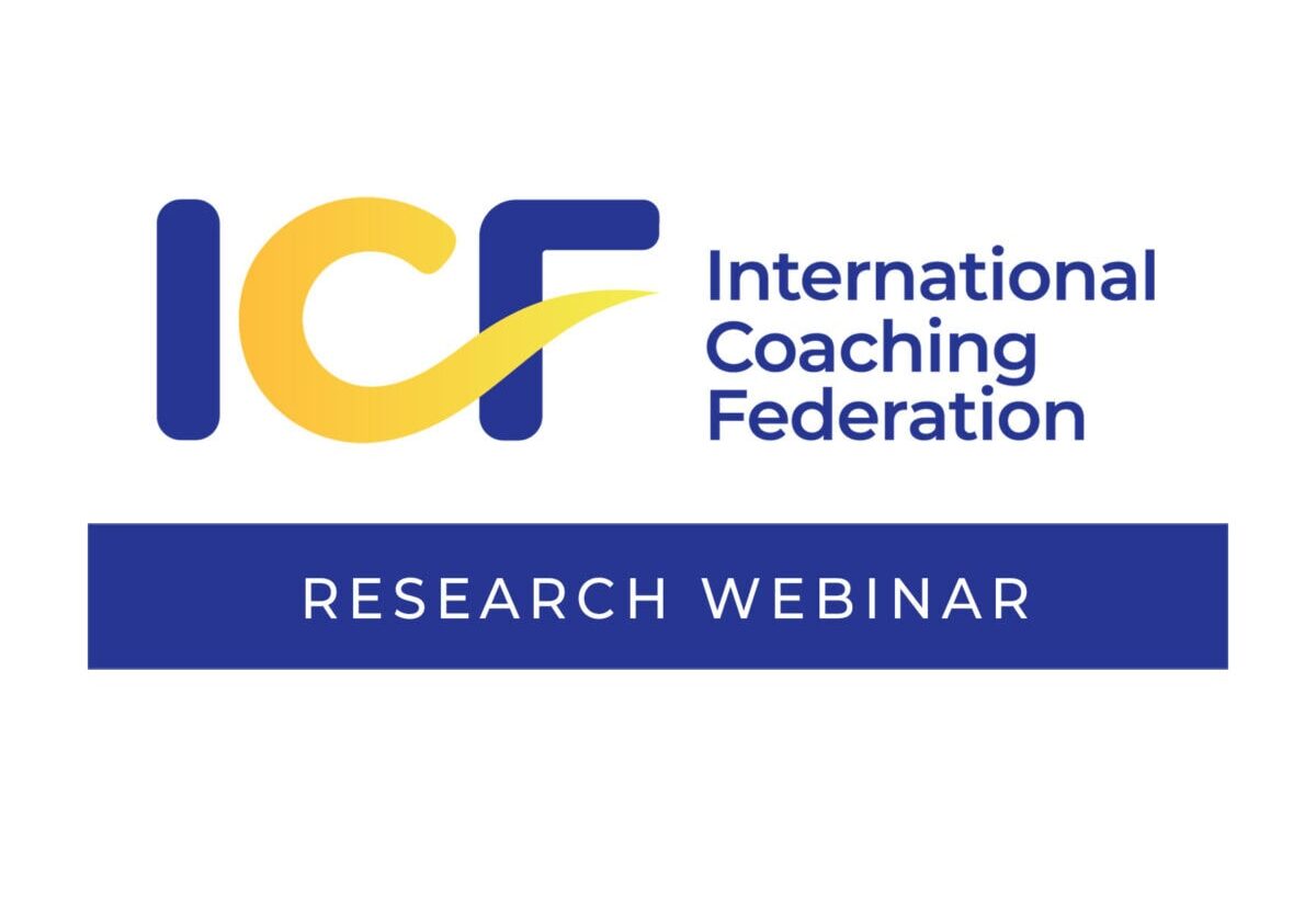 ICF Research Webinar logo for coaching insights and data update