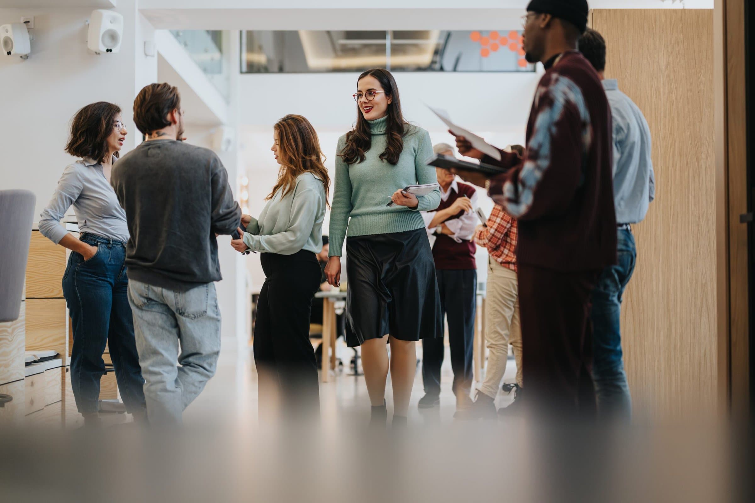 group of coaches at a networking event