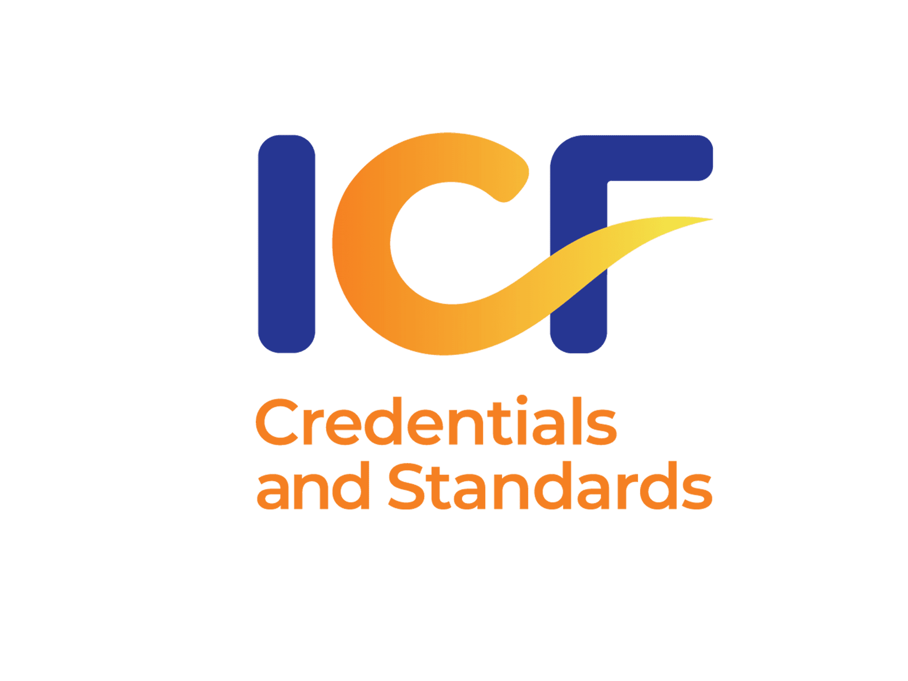 ICF Credentials and Standards full-color vertical logo